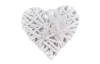 Dekorácia Prútené srdce 15x15 cm, biele