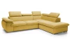 Rohová sedacia súprava Viera, žltá látka, pravý roh