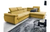 Rohová sedacia súprava Viera, žltá látka, pravý roh