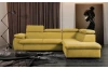 Rohová sedacia súprava Viera, žltá látka, pravý roh