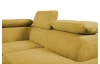 Rohová sedacia súprava Viera, žltá látka, pravý roh