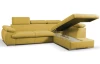 Rohová sedacia súprava Viera, žltá látka, pravý roh