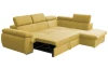 Rohová sedacia súprava Viera, žltá látka, pravý roh
