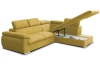 Rohová sedacia súprava Viera, žltá látka, pravý roh