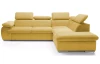 Rohová sedacia súprava Viera, žltá látka, pravý roh