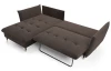 Rohová sedacia súprava Glam, hnedá látka, ľavý roh