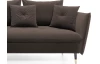 Rohová sedacia súprava Glam, hnedá látka, ľavý roh