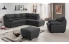 Rohová sedacia súprava Nebolo, antracitová šedá látka, pravý roh