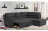 Rohová sedacia súprava Nebolo, antracitová šedá látka, pravý roh