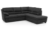 Rohová sedacia súprava Nebolo, antracitová šedá látka, pravý roh