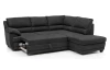 Rohová sedacia súprava Nebolo, antracitová šedá látka, pravý roh
