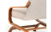 Kreslo Nela, hnedo-béžová látka/orech
