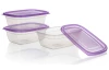 Súprava dóz na potraviny (3 ks) Accasa 1,25 l, fialová