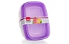 Súprava dóz na potraviny (3 ks) Accasa 1,25 l, fialová