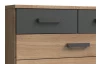 Komoda so zásuvkami Cork, 91 cm, doskový dub/grafit