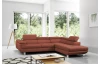 Rohová sedacia súprava Lotos, terakota látka, pravý roh