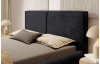 Posteľ Inez 180x200 cm, čierna štruktúrovaná látka