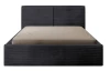 Posteľ Inez 180x200 cm, čierna štruktúrovaná látka