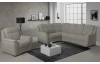 Rohová sedacia súprava Bruno, svetlo šedá látka, ľavý roh
