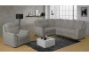 Rohová sedacia súprava Bruno, svetlo šedá látka, ľavý roh