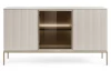 Široká skrinka Sento, kašmírovo béžová/šampaň, s osvetlením