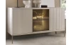 Široká skrinka Sento, kašmírovo béžová/šampaň, s osvetlením