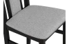 Jedálenská stolička Kolga, čierna/sivá tkanina