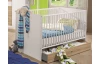 Detská baby postieľka Joker 70x140 cm, biela