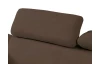 Rohová sedacia súprava Viera, hnedá látka, pravý roh