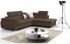 Rohová sedacia súprava Viera, hnedá látka, pravý roh
