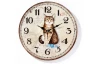 Nástenné hodiny Vintage mačka, 33 cm