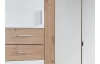 Šatníková skriňa Vegas, 180 cm, biela / dub artisan