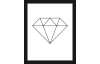 Obraz v drevenom ráme Diamant, 20x25 cm
