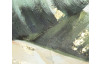 Ručne maľovaný obraz Tropické listy, 120x40 cm