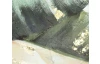 Ručne maľovaný obraz Tropické listy, 120x40 cm