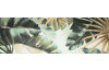 Ručne maľovaný obraz Tropické listy, 120x40 cm