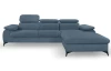 Rohová sedacia súprava Scala, denimovo modrá látka, pravý roh