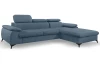 Rohová sedacia súprava Scala, denimovo modrá látka, pravý roh