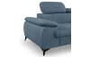 Rohová sedacia súprava Scala, denimovo modrá látka, pravý roh