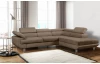 Rohová sedacia súprava Lotos, svetlo hnedá tkanina, pravý roh