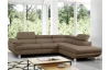 Rohová sedacia súprava Lotos, svetlo hnedá tkanina, pravý roh