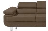 Rohová sedacia súprava Lotos, svetlo hnedá tkanina, pravý roh