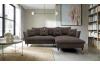 Rohová sedacia súprava Glam, hnedá látka, pravý roh