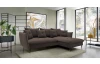Rohová sedacia súprava Glam, hnedá látka, pravý roh