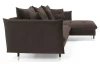 Rohová sedacia súprava Glam, hnedá látka, pravý roh