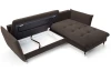Rohová sedacia súprava Glam, hnedá látka, pravý roh