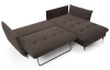 Rohová sedacia súprava Glam, hnedá látka, pravý roh
