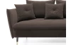 Rohová sedacia súprava Glam, hnedá látka, pravý roh