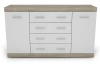 Komoda so zásuvkami Ares 150 cm, dub sonoma/biela