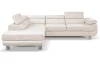 Rohová sedacia súprava Lotos, krémová látka, ľavý roh